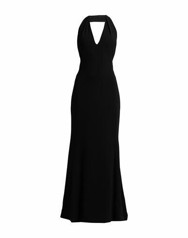 Max Mara Woman Maxi dress Black Triacetate, Polyester Cover