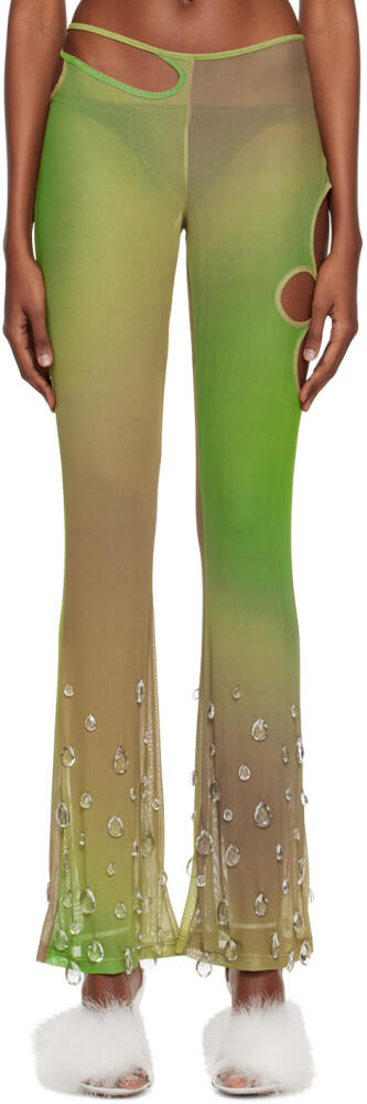 GCDS Khaki Sita Drops Leggings Cover