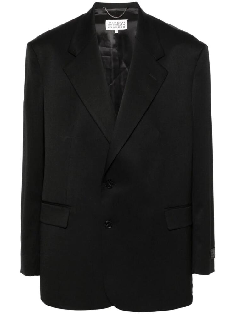 MM6 Maison Margiela single-stitch single-breasted blazer - Black Cover