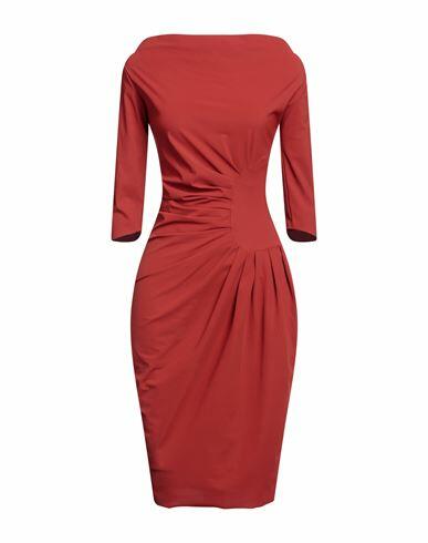 Chiara Boni La Petite Robe Woman Midi dress Rust Polyamide, Elastane Cover