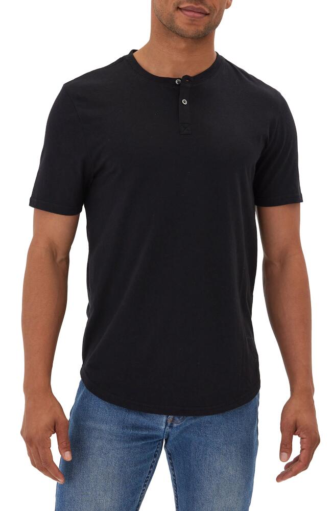 Threads 4 Thought Baseline Slub Henley in Black Cover