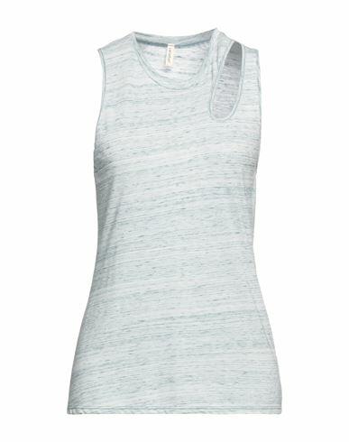 Lanston Woman Tank top Sky blue Cotton, Modal Cover