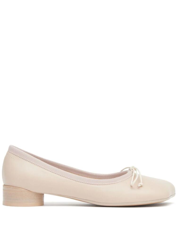 MM6 Maison Margiela Anatomic leather ballerina shoes - Neutrals Cover