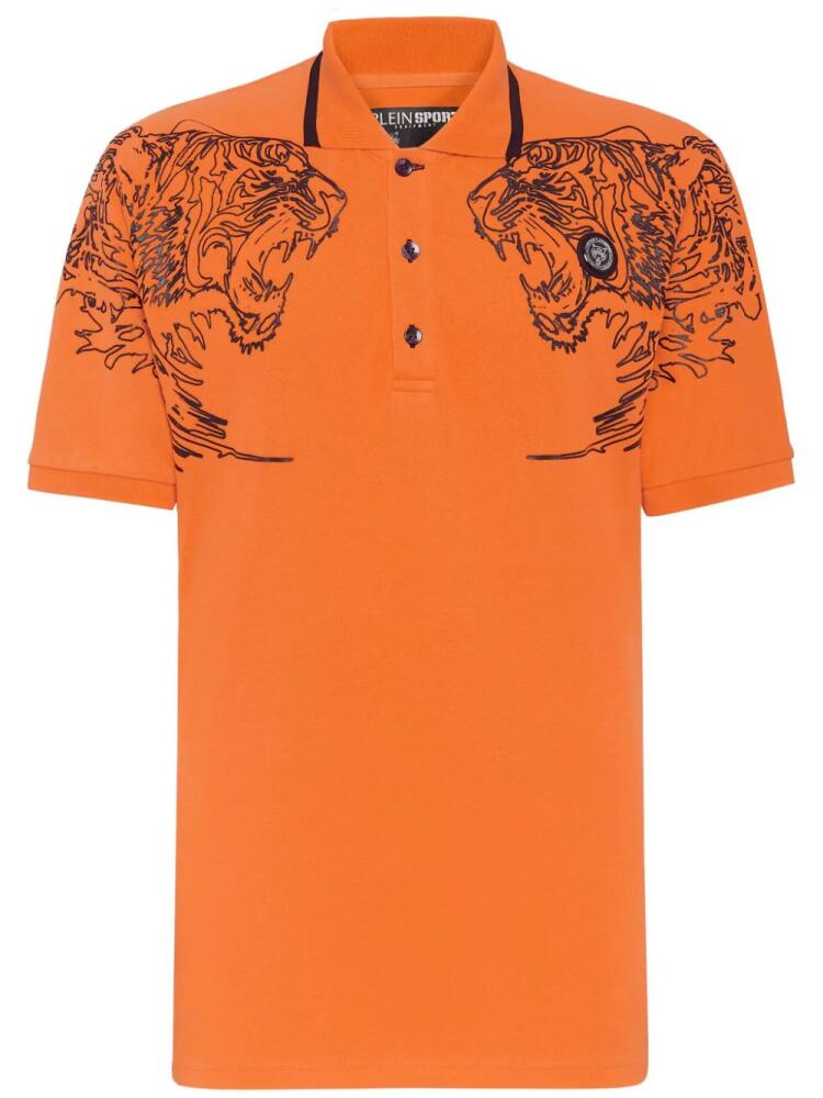 Plein Sport Tiger cotton polo shirt - Orange Cover