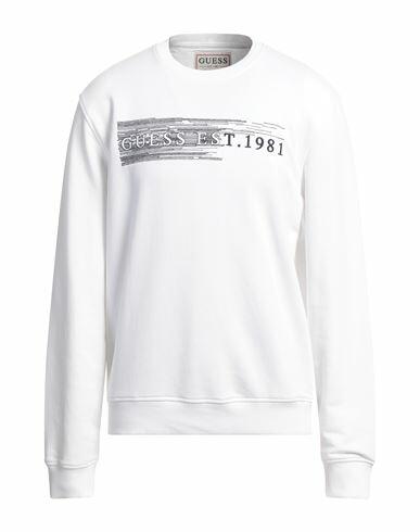 Guess Man Sweatshirt Off white Cotton, Polyester Cover