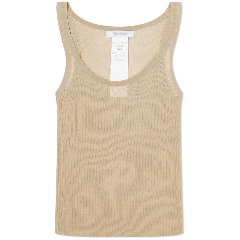 Max Mara Women's Bastia Scoop Neck Vest Top in Neutrals Cover