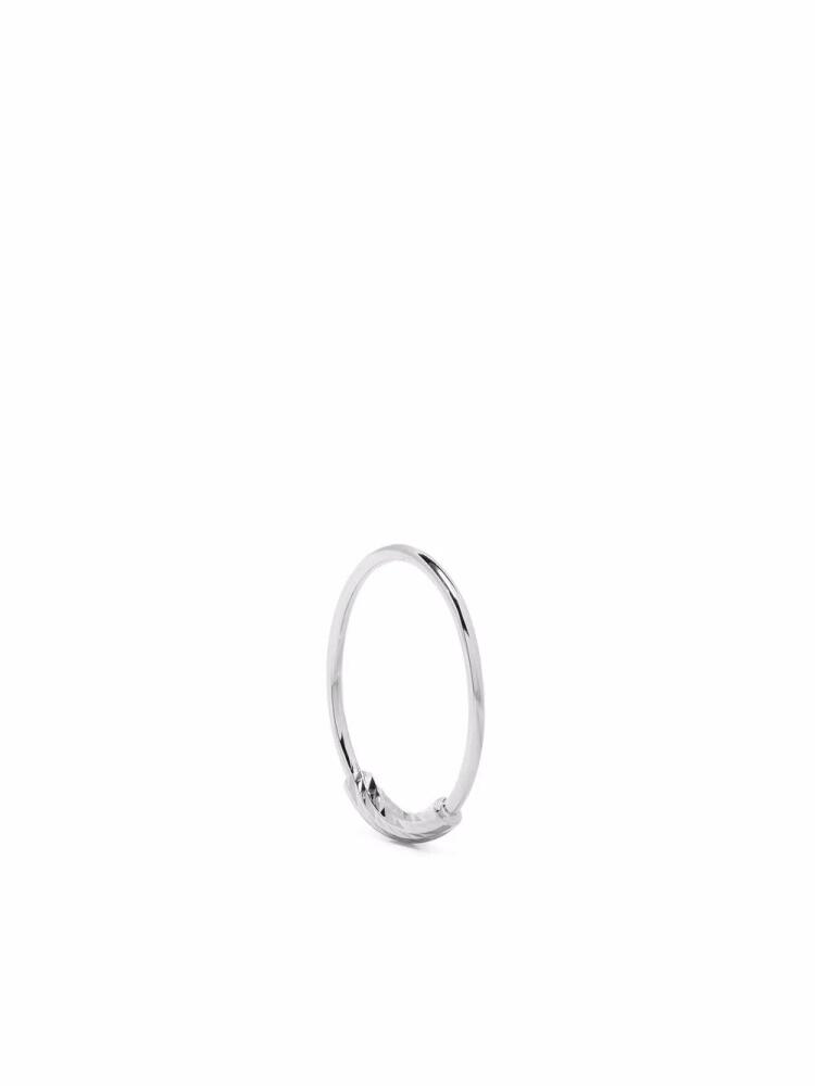 Maria Black 14kt white gold Nancy 10 single hoop - Silver Cover