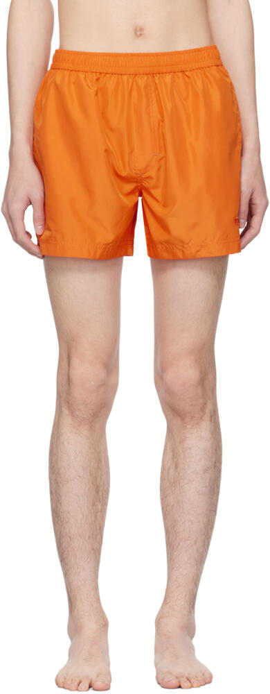 ZEGNA Orange Drawstring Swim Shorts Cover