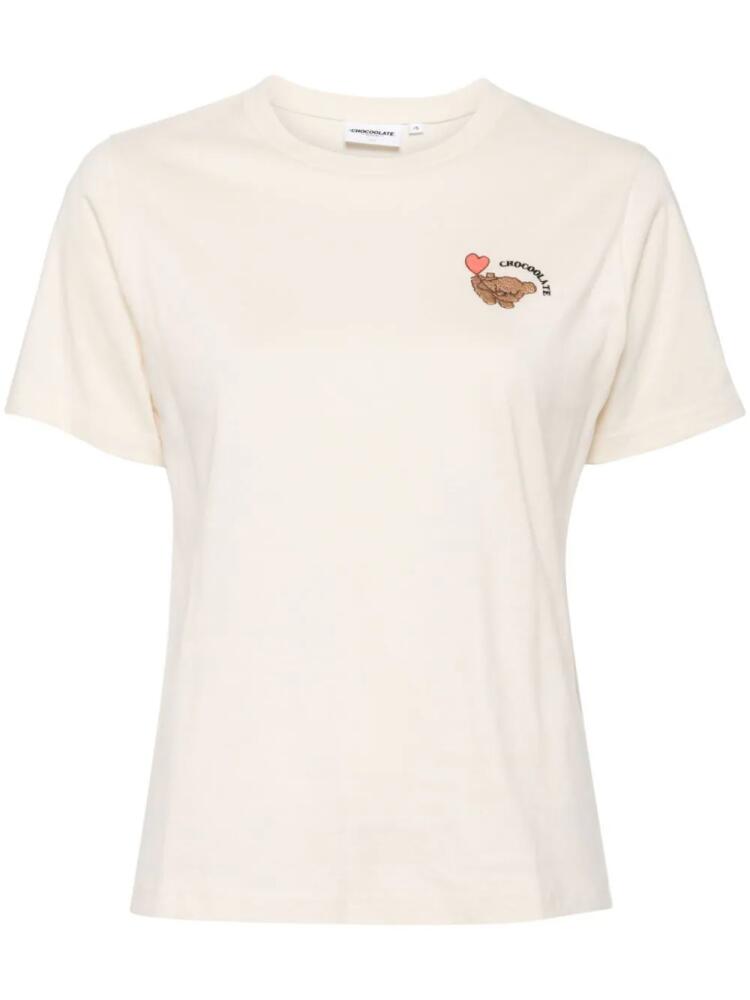 CHOCOOLATE logo embroidered t-shirt - Neutrals Cover