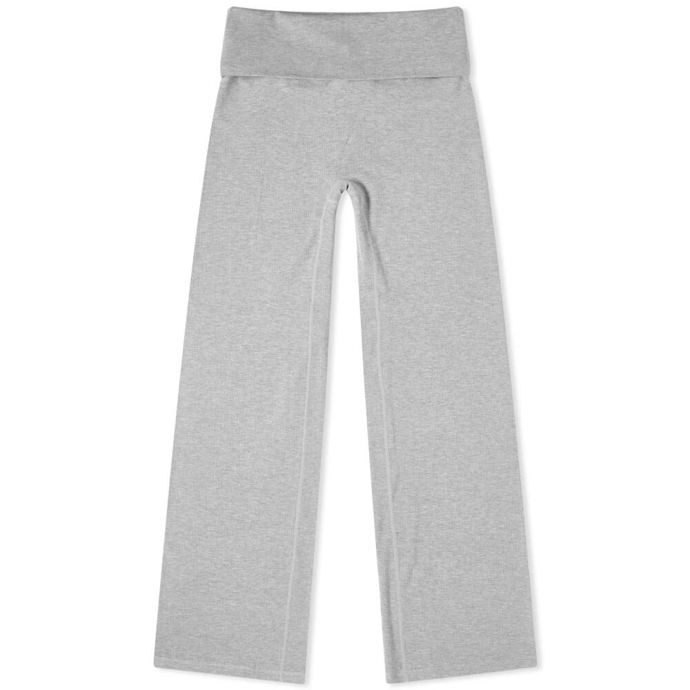 Adanola Women's Rib Fold Over Pants in Grey Cover