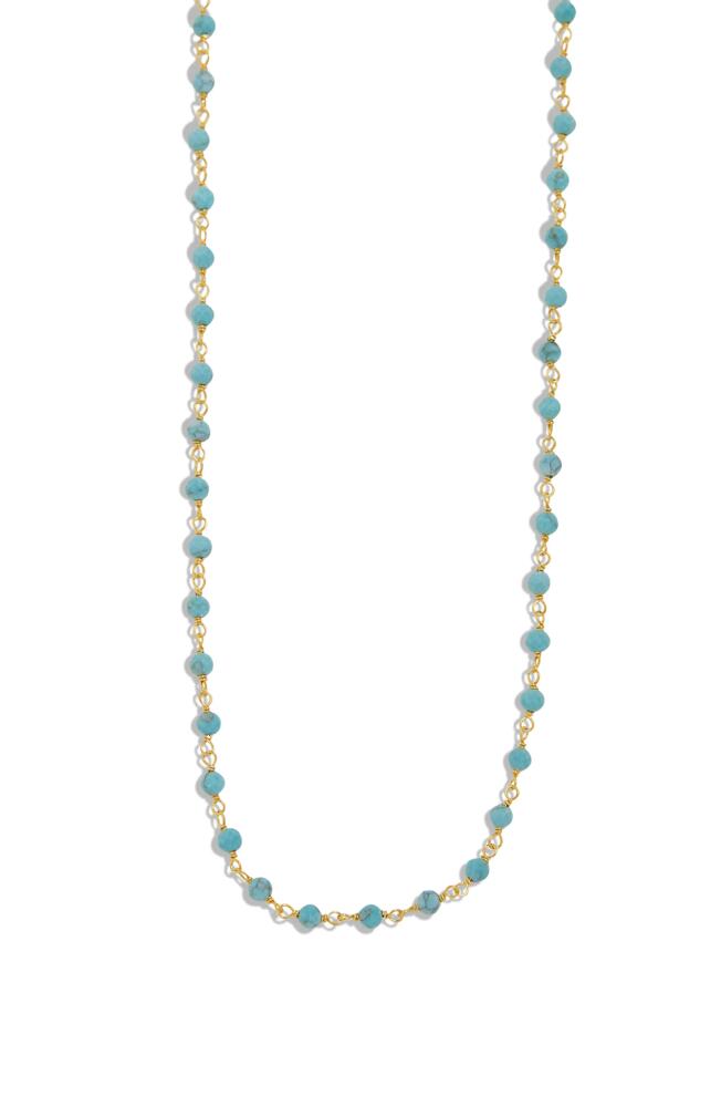 Argento Vivo Sterling Silver Turquoise Necklace in Gold Cover