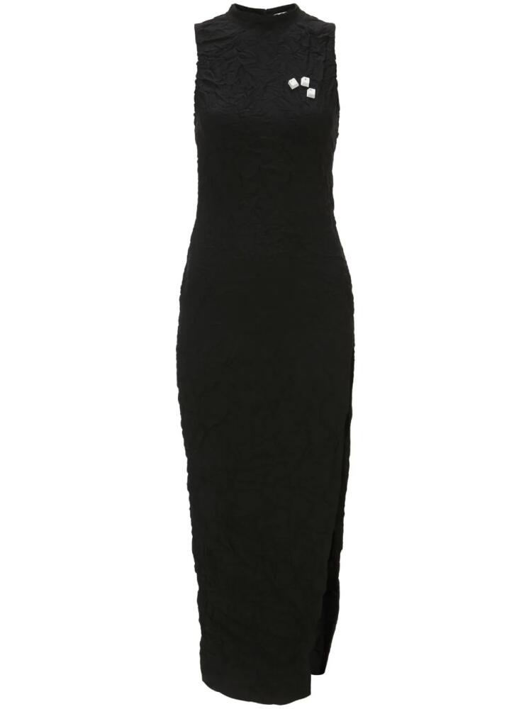 JW Anderson Keyboard crinkled-finish dress - Black Cover