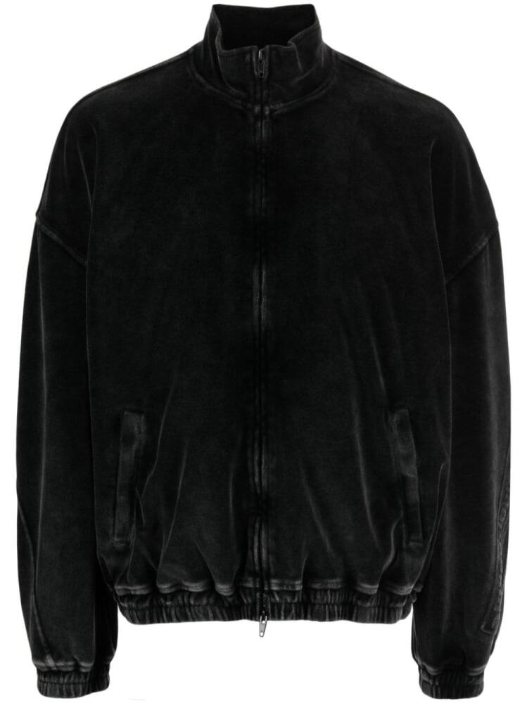 Alexander Wang logo-embossed cotton jacket - Black Cover