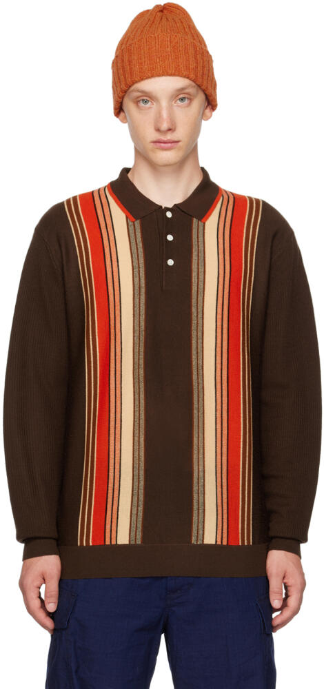 BEAMS PLUS Brown Striped Polo Cover