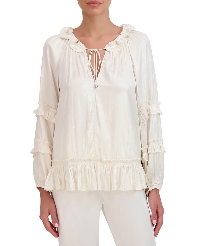 Bcbgmaxazria Ruffle Peasant Blouse Cover