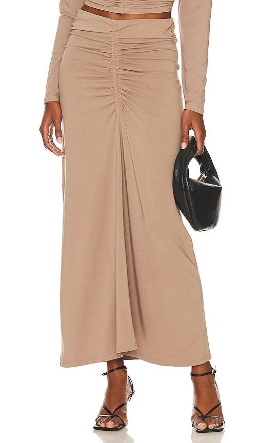 Bobi Flowy Skirt in Tan Cover