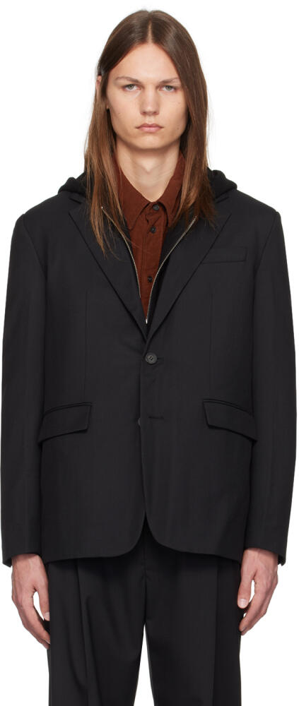 Solid Homme Black Twill Blazer Cover