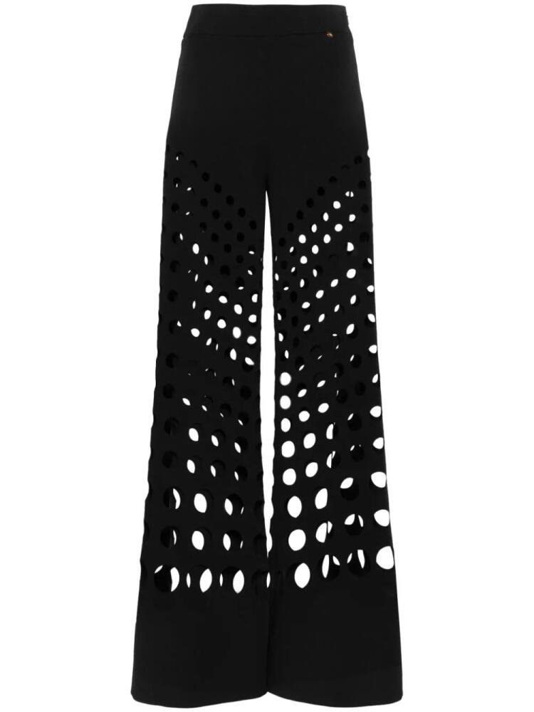 NISSA cut-out palazzo pants - Black Cover