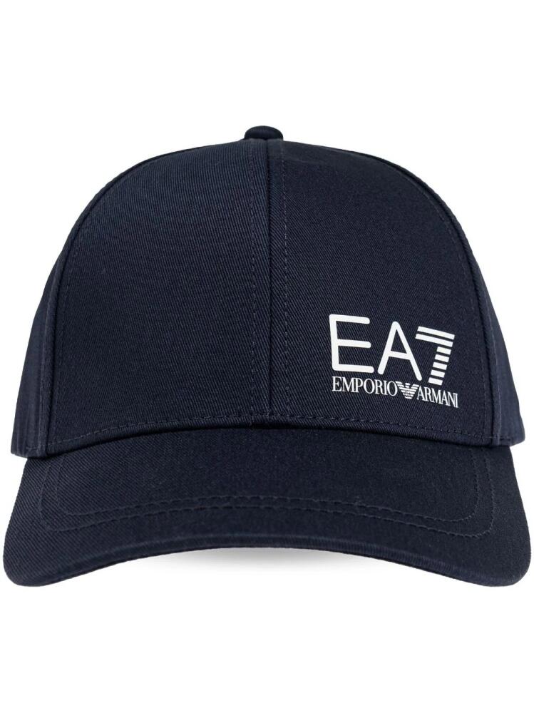 Ea7 Emporio Armani logo-print baseball cap - Blue Cover