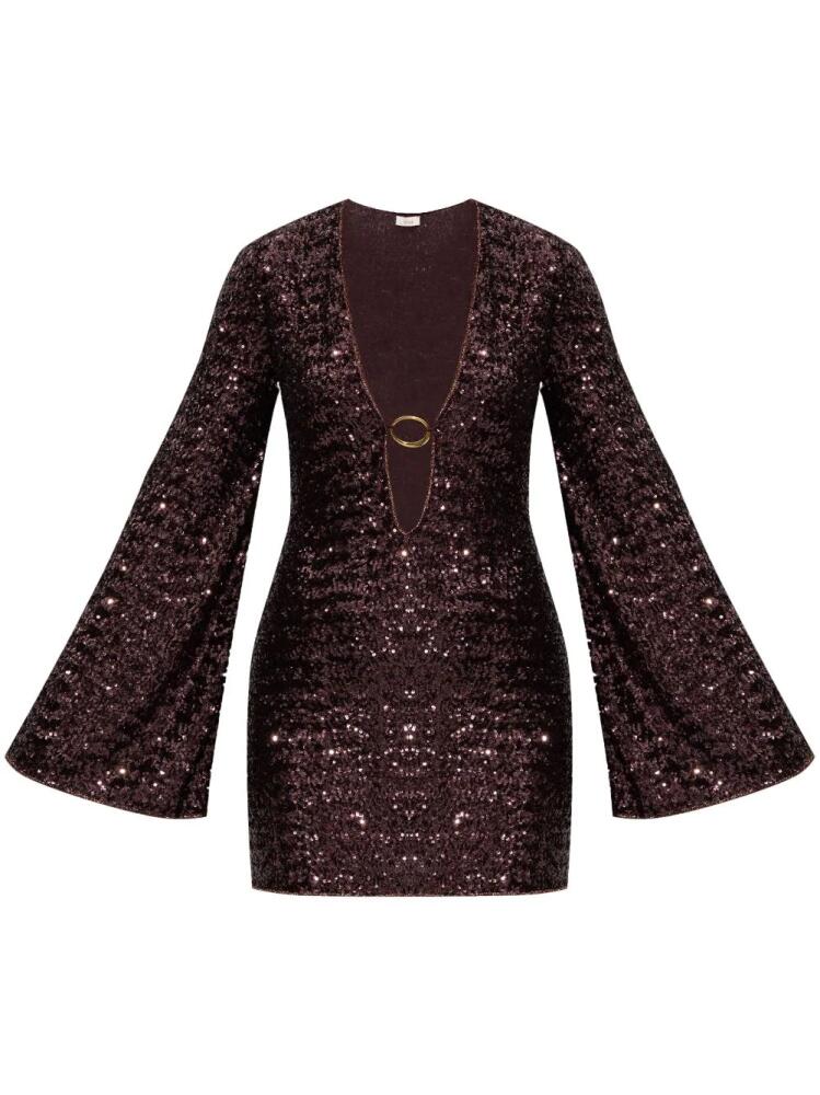 Oséree sequin-embellished minidress - Purple Cover