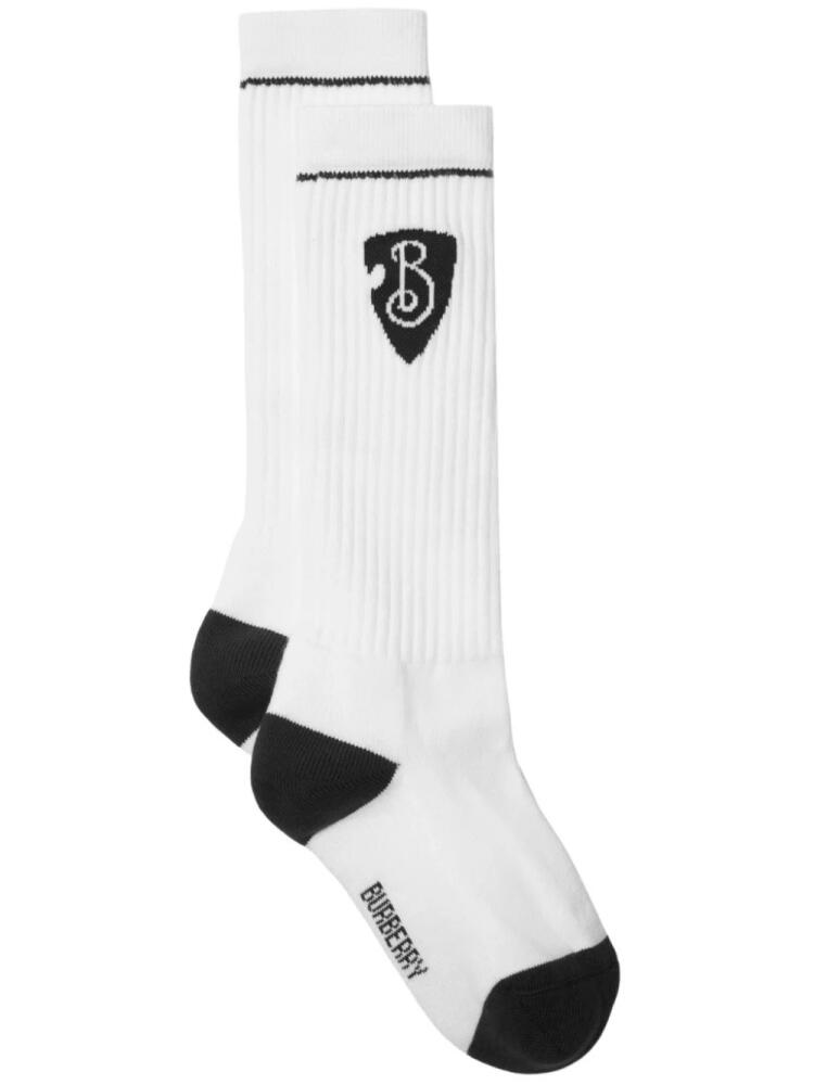 Burberry logo socks - White Cover