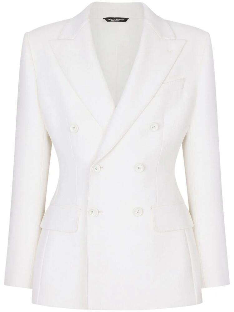 Dolce & Gabbana double-breasted fitted-waist blazer - White Cover