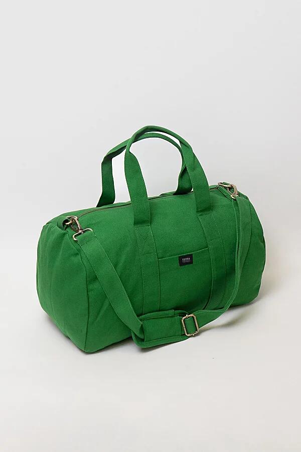 Terra Thread Organic Cotton Canvas Gym Bag in Green Cover