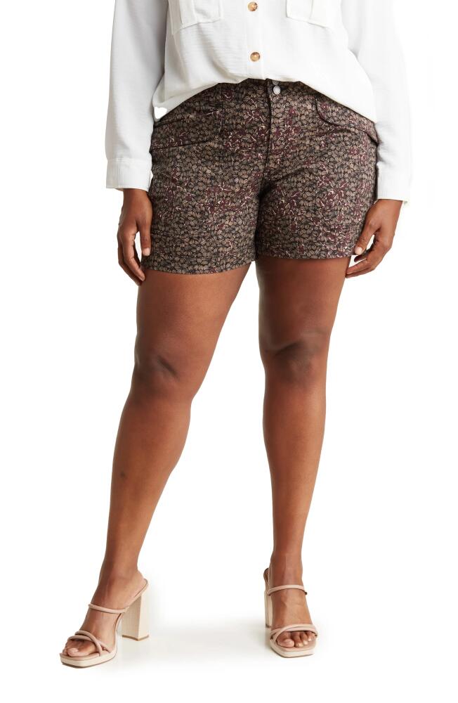 Wit & Wisdom 'Ab'Solution High Waist Floral Stretch Cotton Shorts in Rustic Rai Cover