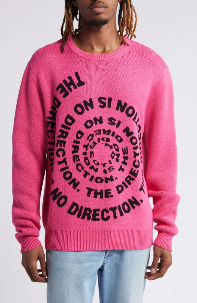 DIET STARTS MONDAY Spiral Sweater in Pink Cover