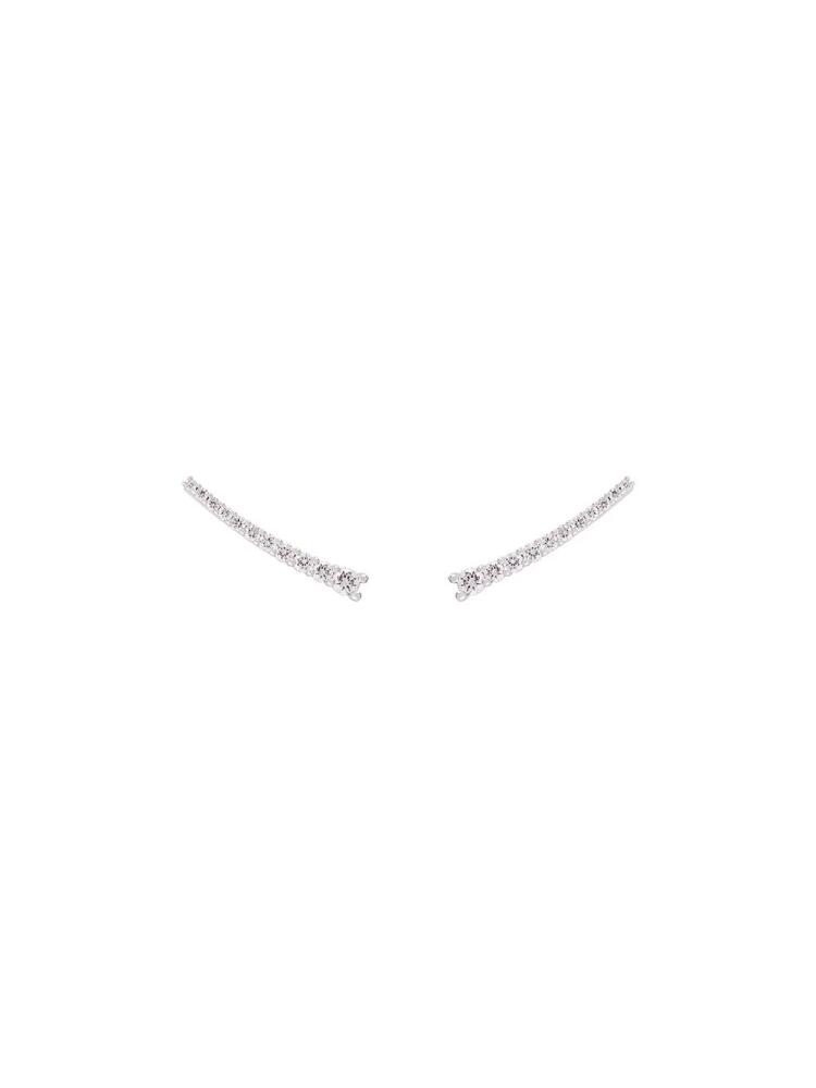 ALINKA 18kt white gold DASHA Super Fine diamond cuff earrings - Metallic Cover