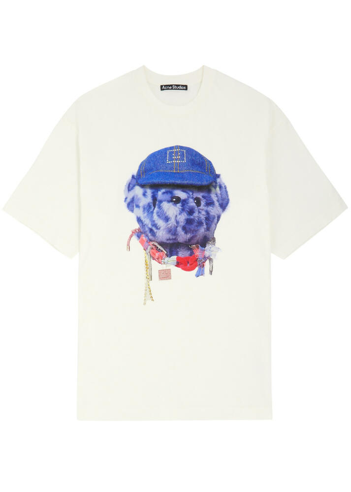 Acne Studios Printed Cotton T-shirt - White Cover