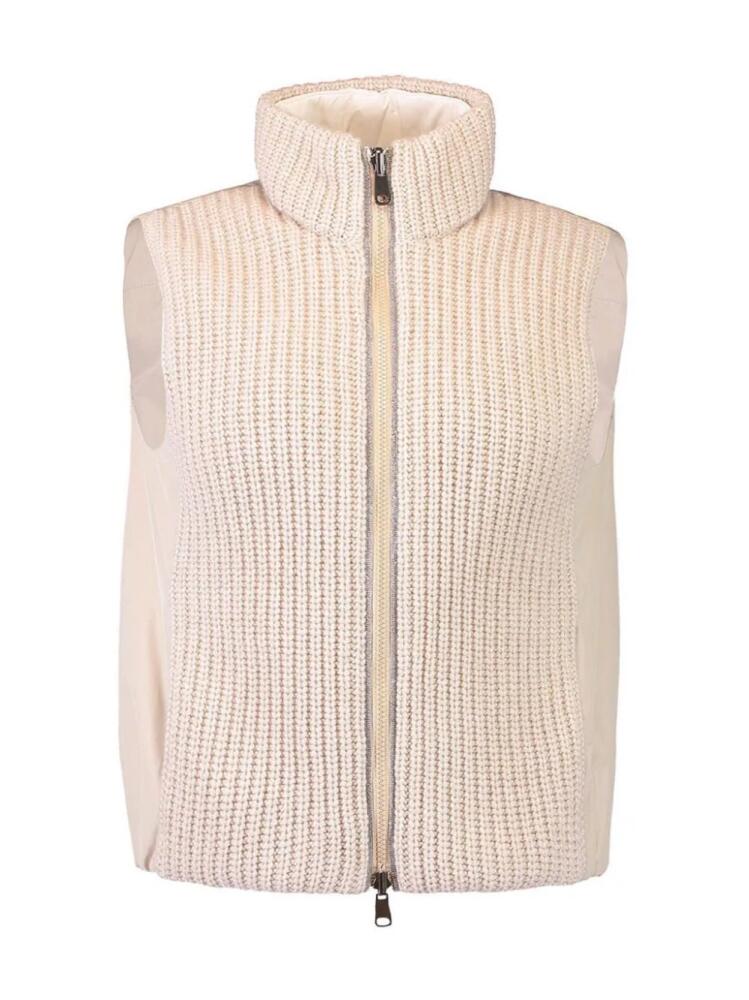 Brunello Cucinelli reversible ribbed-knit cashmere gilet - White Cover