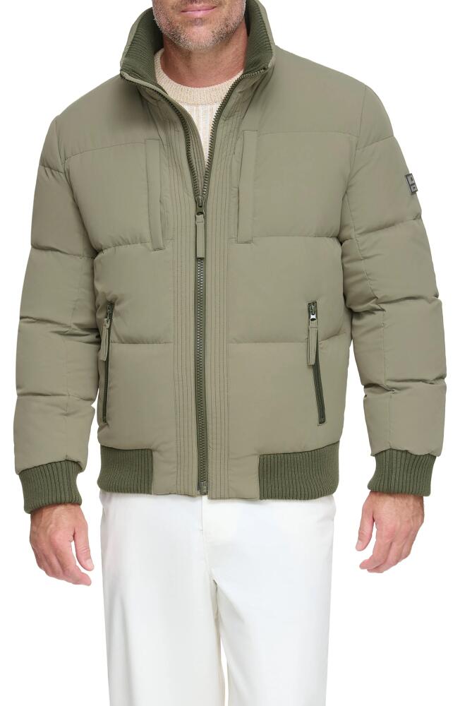 Andrew Marc Sideling Quilted Jacket in Sage Cover