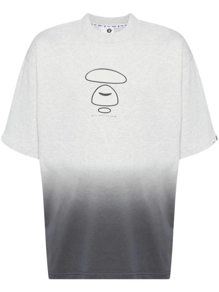 AAPE BY *A BATHING APE® logo-printed cotton T-shirt - Grey Cover