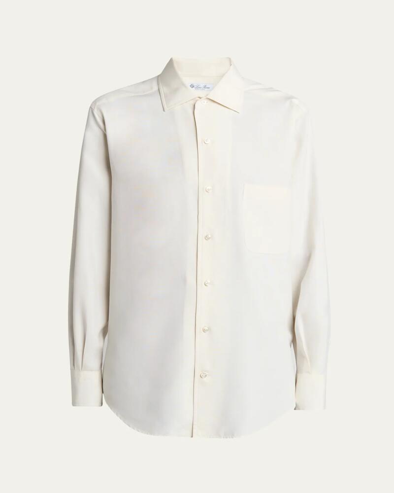 Loro Piana Andre Button Down Silk Blouse Cover