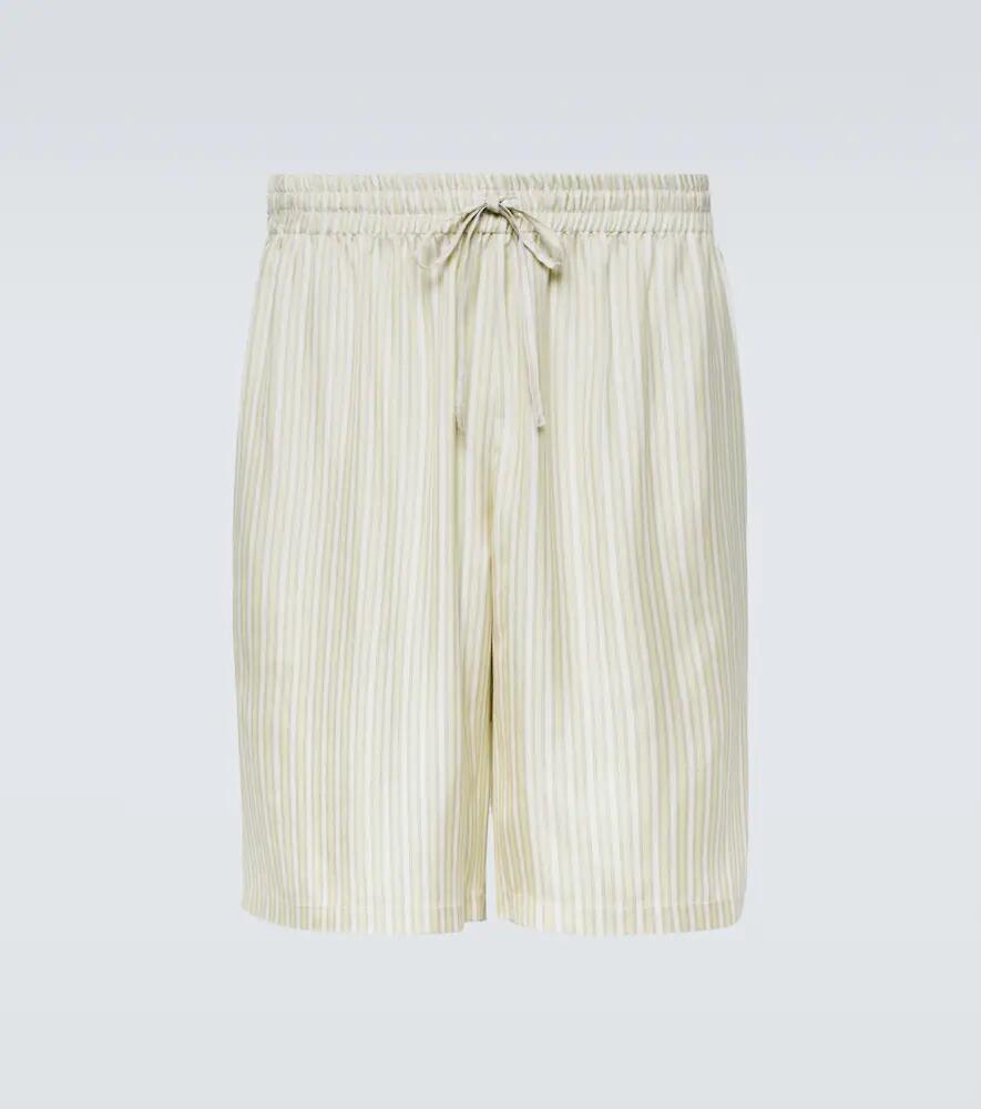 Le Kasha Striped silk Bermuda shorts Cover