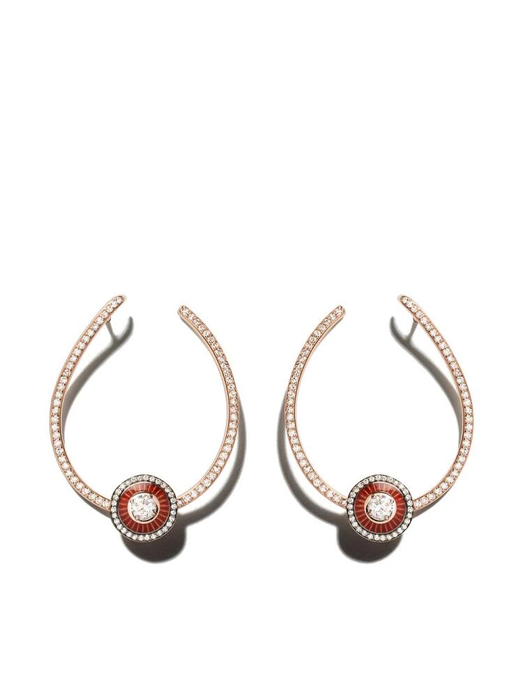 Selim Mouzannar 18kt rose gold diamond Mina earrings - Pink Cover