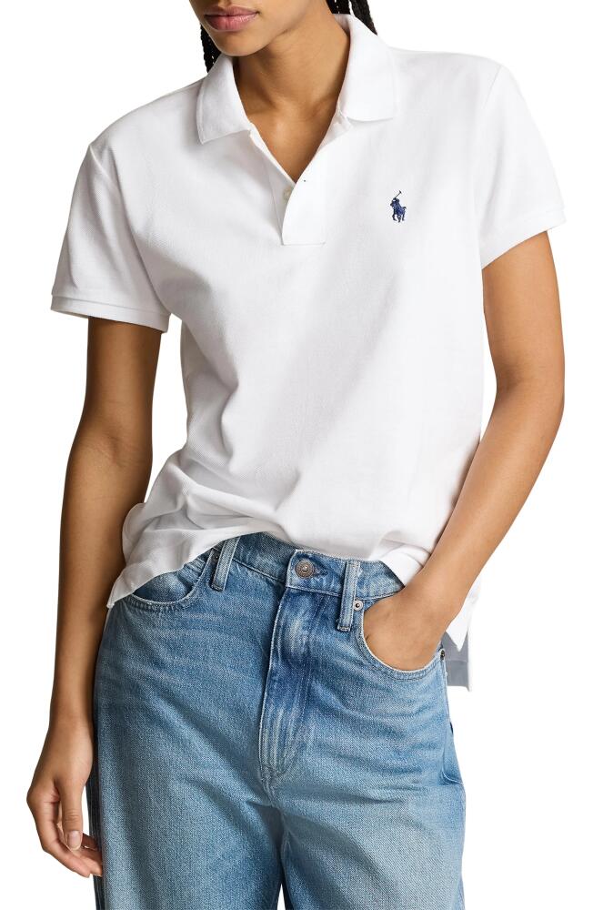 Polo Ralph Lauren Classic Fit Piqué Polo in White Cover