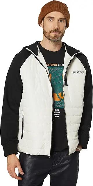 True Religion Multi Puffer Hood Jacket (Winter White) Men's Clothing Cover