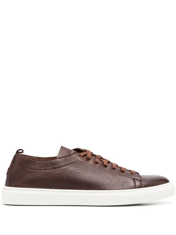 Henderson Baracco leather low-top sneakers - Brown Cover