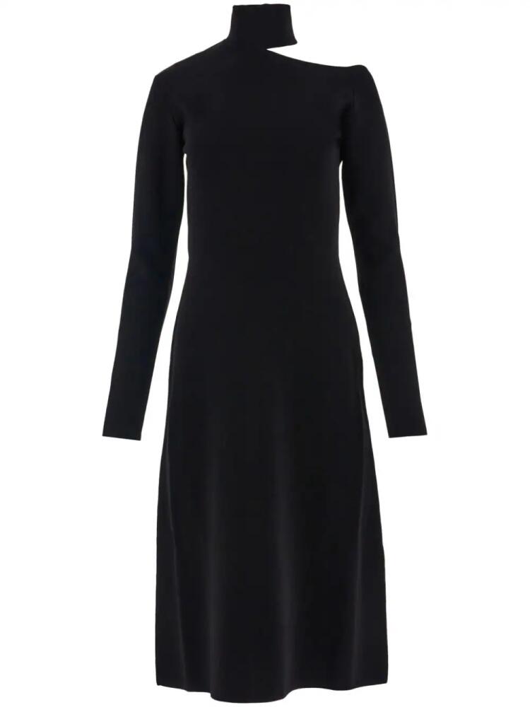 Ferragamo cut-out knitted midi dress - Black Cover