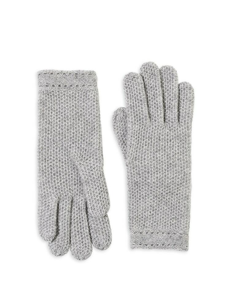 Bruno Magli Women's Honeycomb Knit Cashmere Gloves - Camel Cover