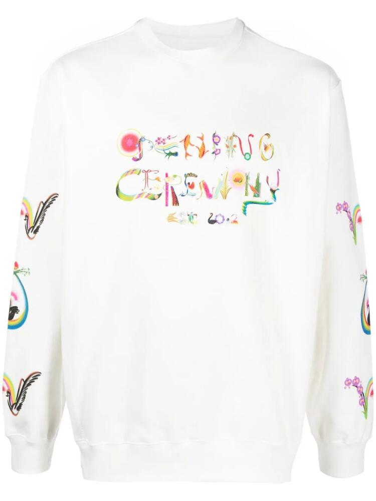 Opening Ceremony logo-print cotton sweatshirt - White Cover