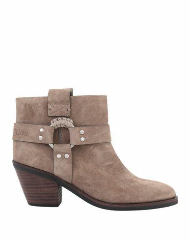 See By Chloé Woman Ankle boots Khaki Calfskin Cover