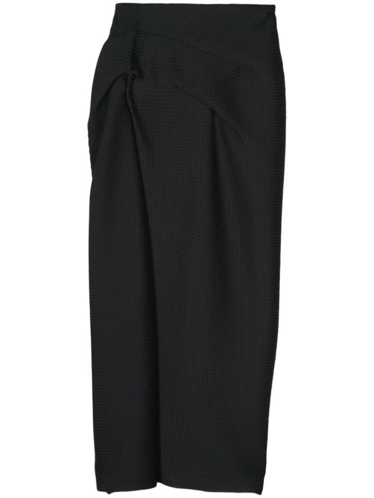 Del Core draped-detail skirt - Black Cover