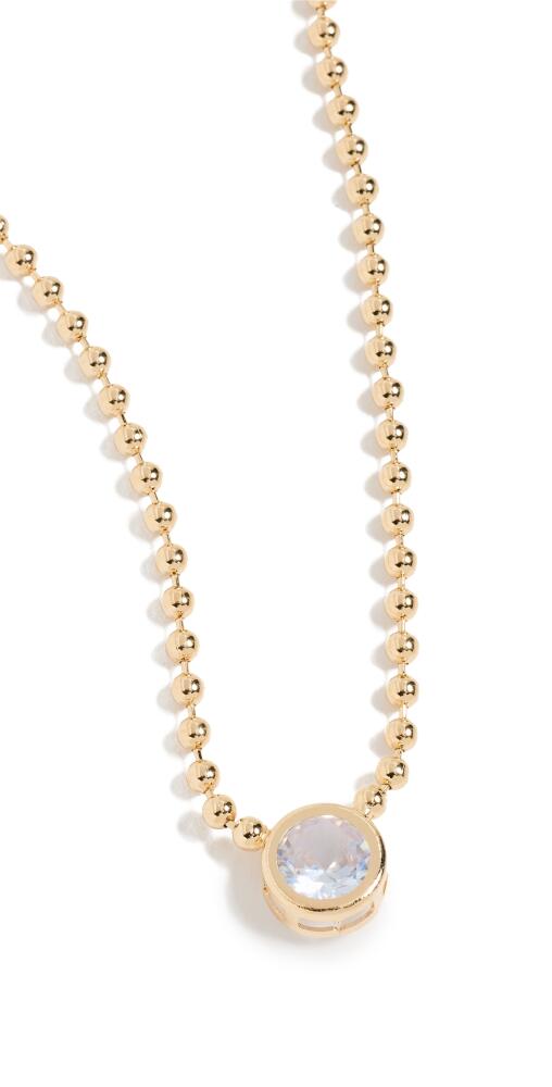 Alexa Leigh Crystal Gold Ball Chain Necklace 3mm Gold Cover