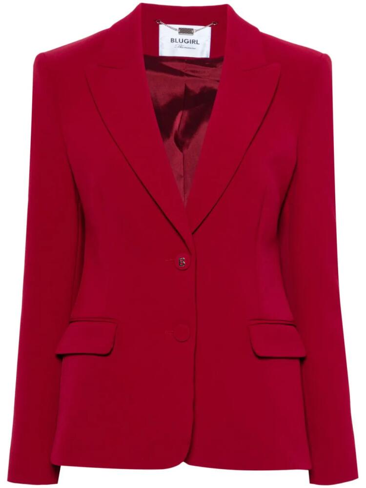 Blugirl logo-lettering blazer - Red Cover