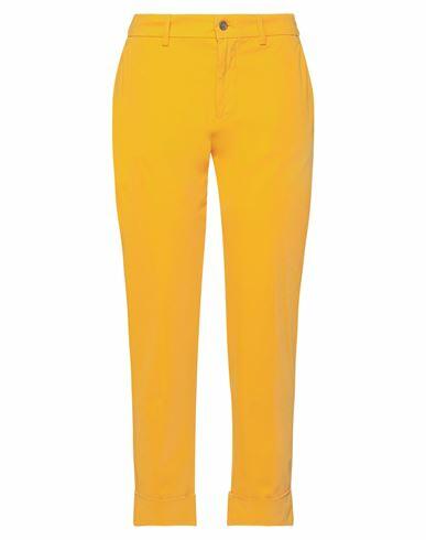 Berwich Woman Pants Yellow Cotton, Elastane Cover