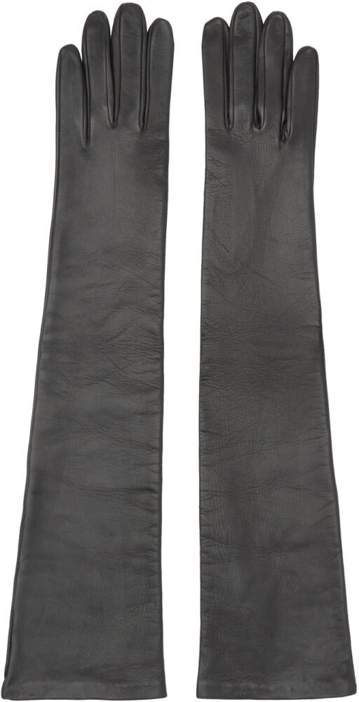 Dries Van Noten Gray Soft Leather Gloves Cover