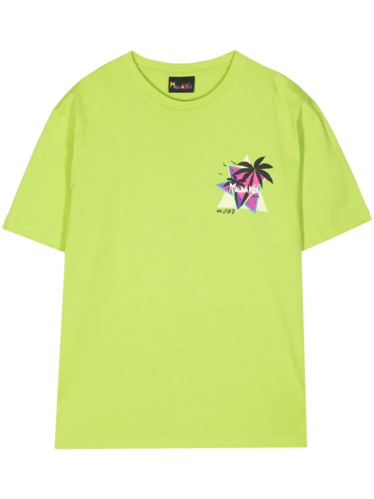 Mauna Kea Sunset Palms cotton T-shirt - Green Cover